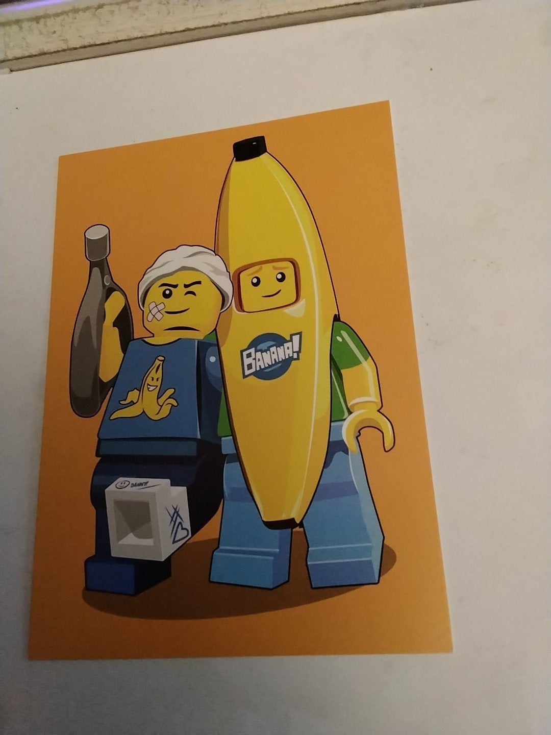 Lego Banaan Man Postkaart - Uniek en Speels, Ophalen of Verzenden