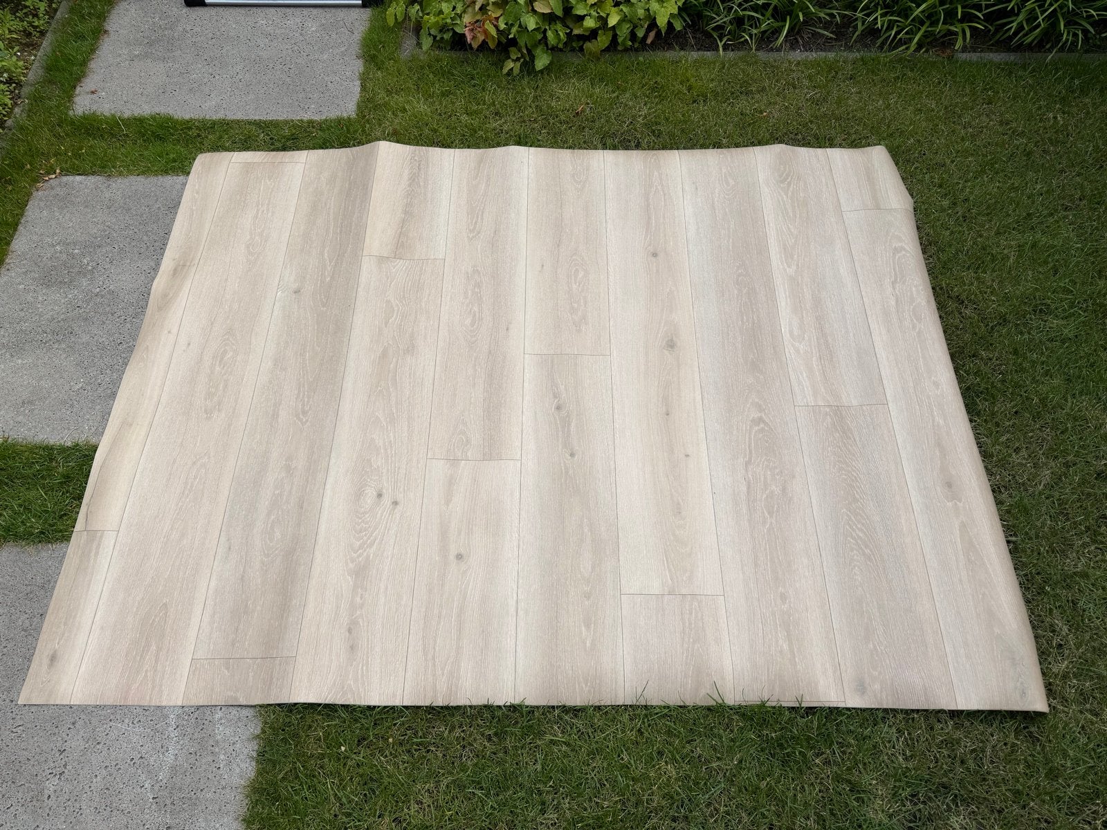 Reststuk vinyl zeil 140x189 cm - Hout look, Ophalen, Modern landelijk strak, Beige, Nieuw