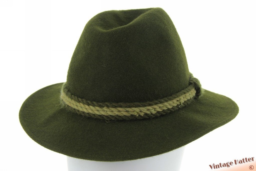 Vintage Jacht gleufhoed donker groen haarvilt 56, Kleding | Heren, Hoeden en Petten, Zo goed als nieuw, Hoed, 57 cm (M, 7⅛ inch) of minder