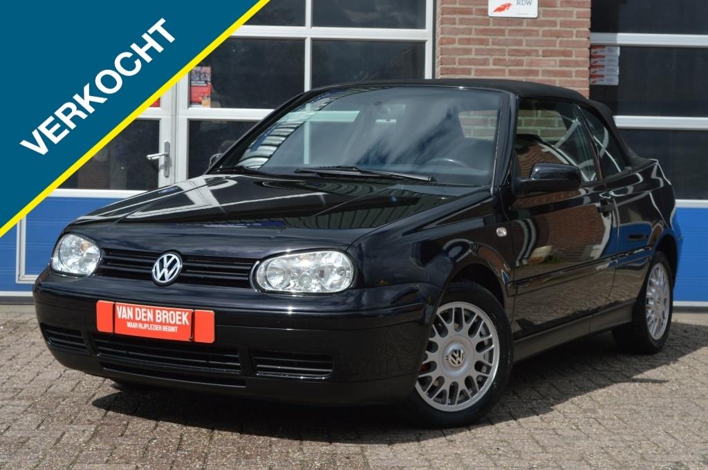 Volkswagen Golf Cabriolet 1.8 Highline | AUT - NIEUWSTAAT, Auto's, Oldtimers, Automaat, Cabriolet, Zwart, Bedrijf