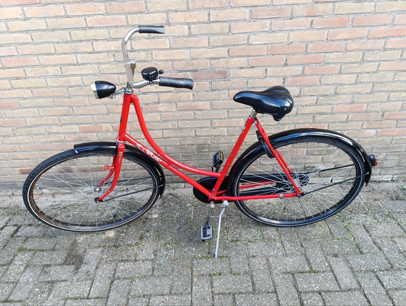 Mooie rode stadsfiets met lage instap, Overige merken, Terugtraprem, Ophalen of Verzenden, 50 tot 53 cm