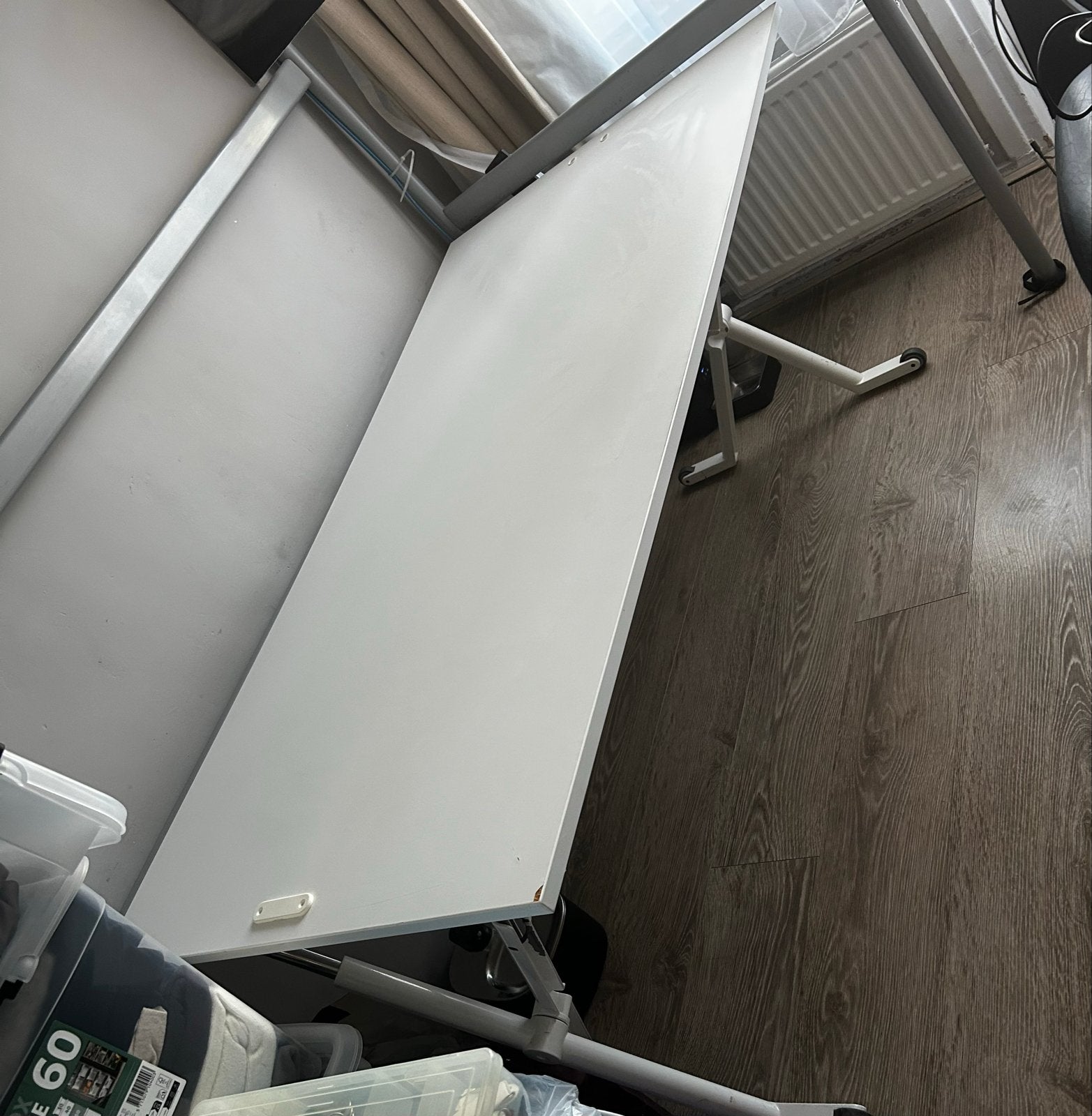 Inklapbare tafel/ buro 180x80 cm met wieltjes, Ophalen, Overige materialen, Gebruikt, 50 tot 100 cm