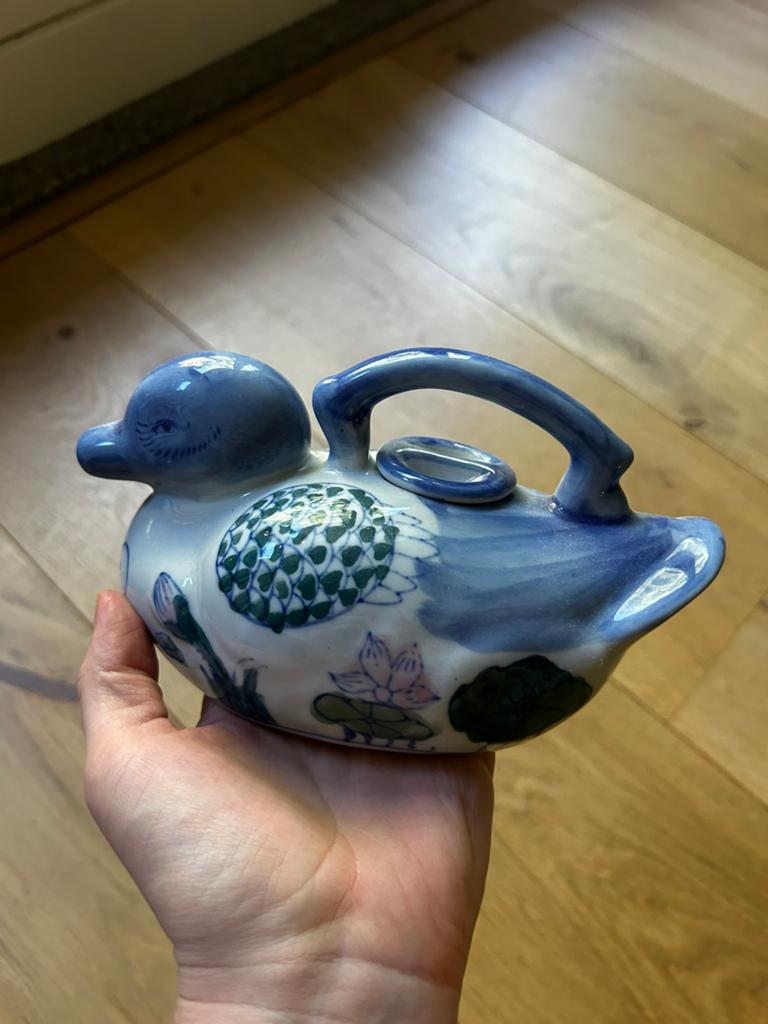 Vintage theepot in de vorm van een eend, Ophalen of Verzenden