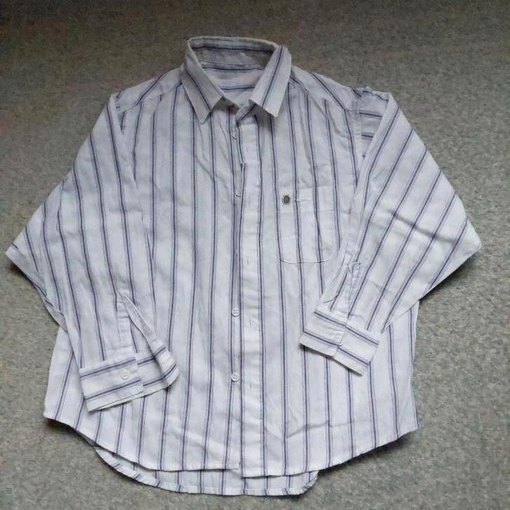 Witte jongens blouse met verticale strepen, Ophalen of Verzenden, Gebruikt, Jongen