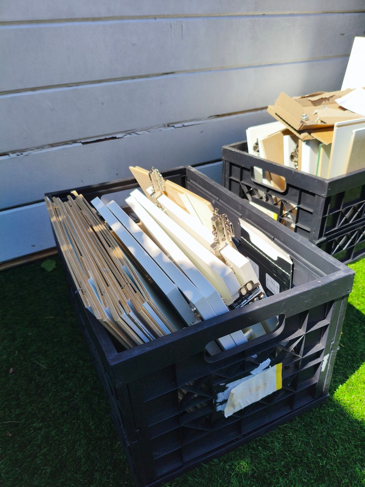 10 witte IKEA Kallax kastjes met glazen deur, Ophalen of Verzenden, Gebruikt