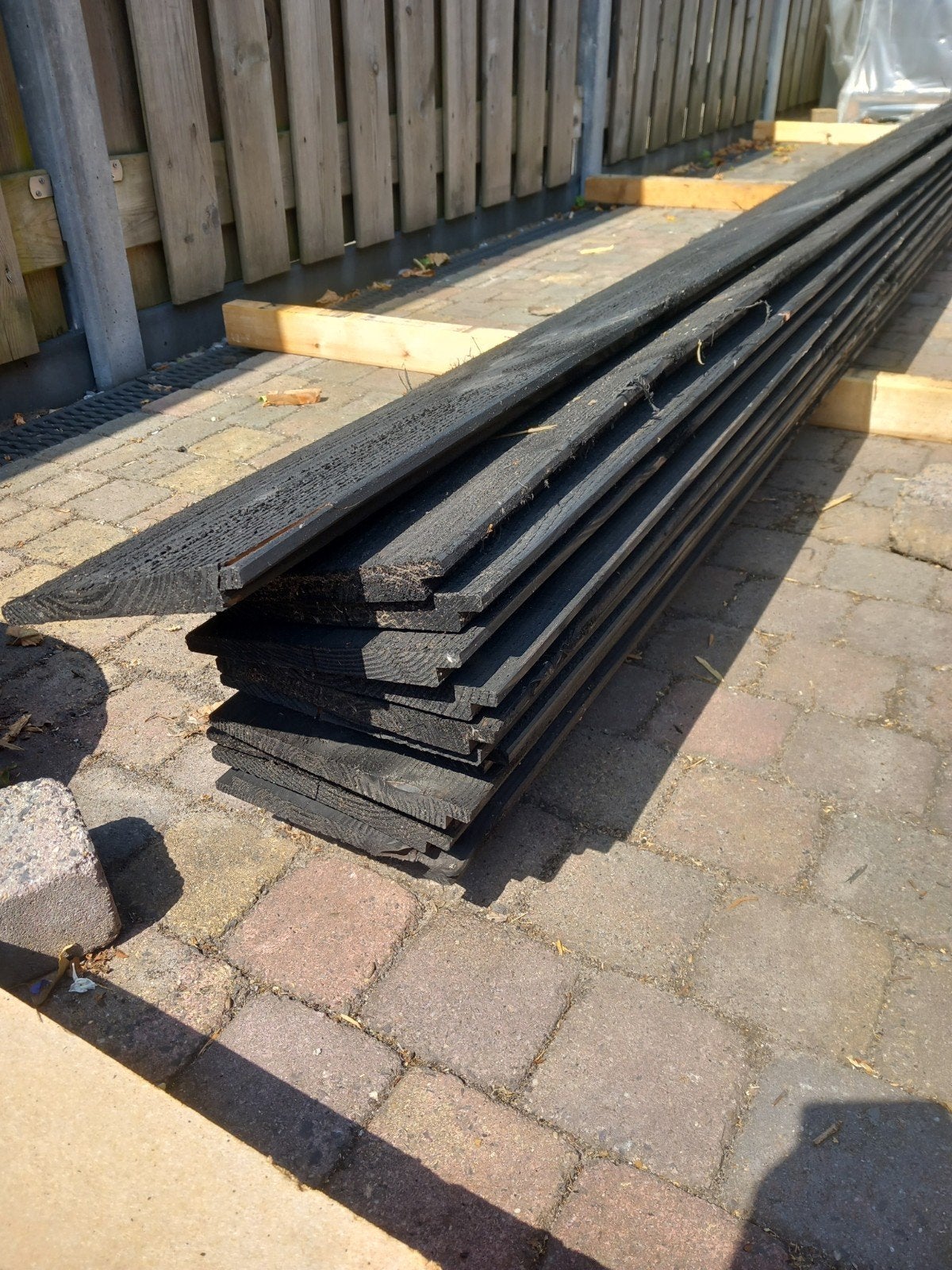 Zweeds rabat douglas  planken 12 stuks lang 5000mm, Gebruikt, Minder dan 25 mm, Plank, 300 cm of meer