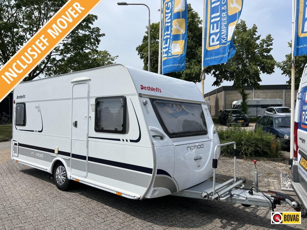 Dethleffs Nomad 450 DB Mover, Voortent, Hordeur, Caravans en Kamperen, Rondzit, Bedrijf, Overige typen, Tot en met 4