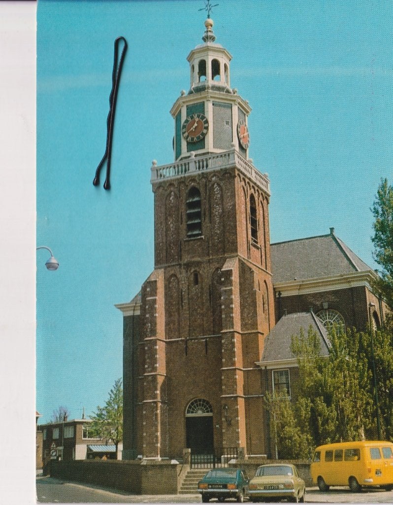 Zoetermeer , Hervormde Kerk met auto's, Ford Capri Mk1, Ophalen of Verzenden, 1960 tot 1980, Ongelopen, Zuid-Holland