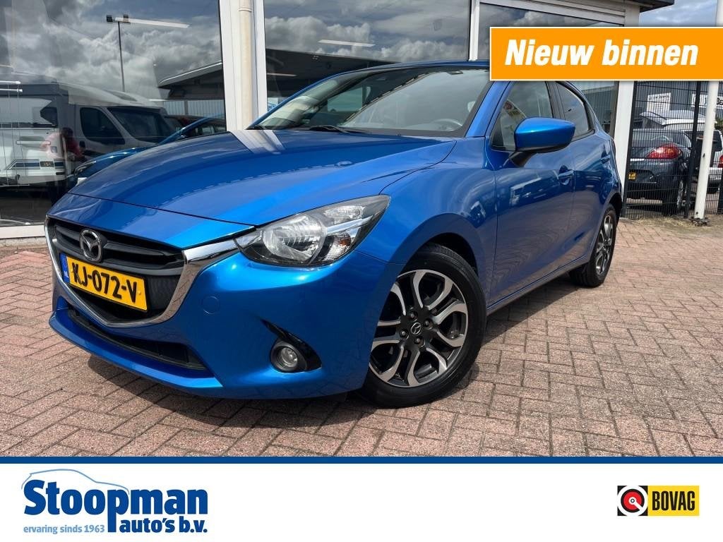 Mazda 2 1.5 GT-M Line Clima Cruise CarPlay Navi, Voorwielaandrijving, Gebruikt, 4 cilinders, Blauw