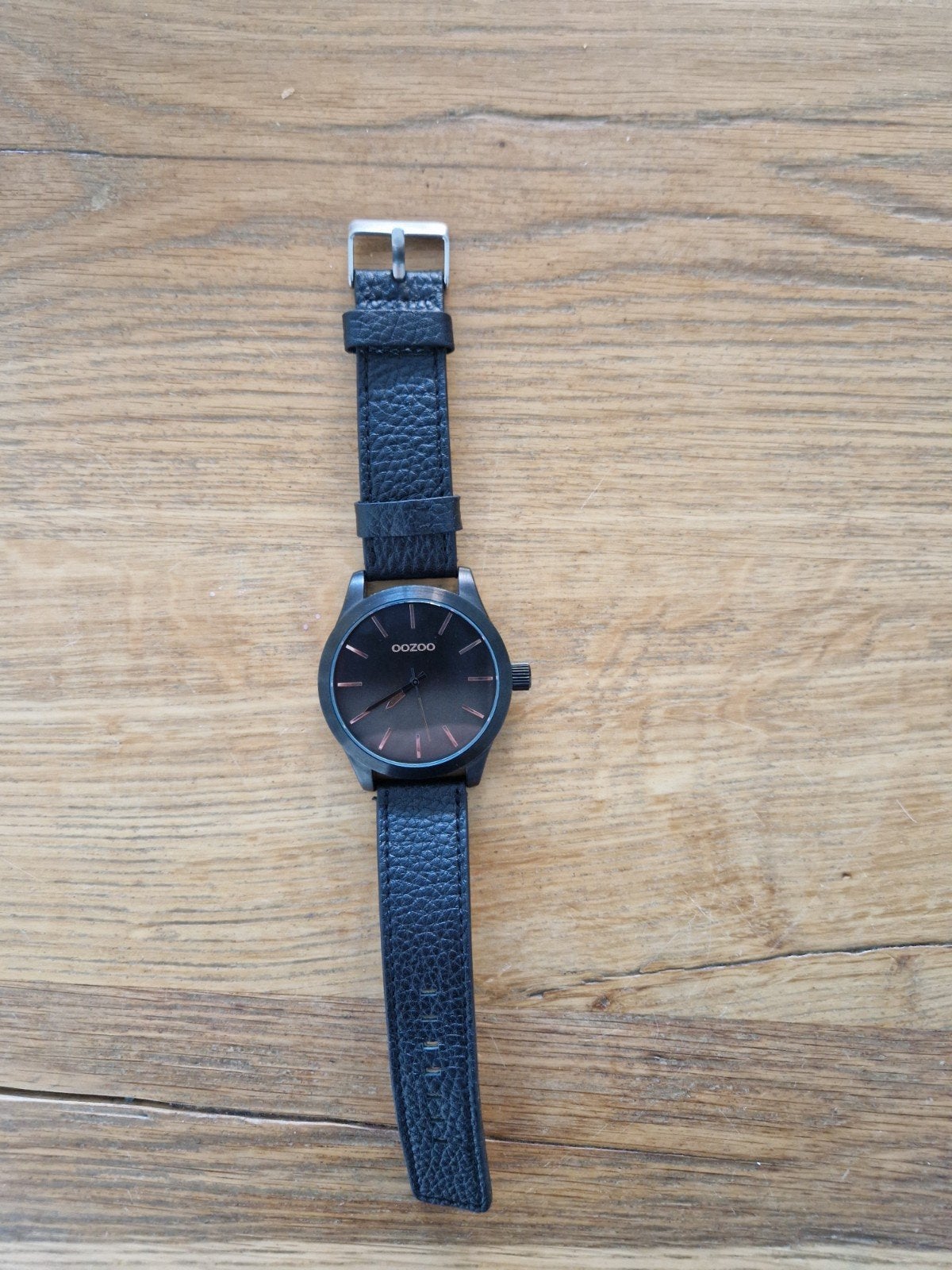 Oozoo heren horloge, Overige merken, Leer, Staal, Verzenden