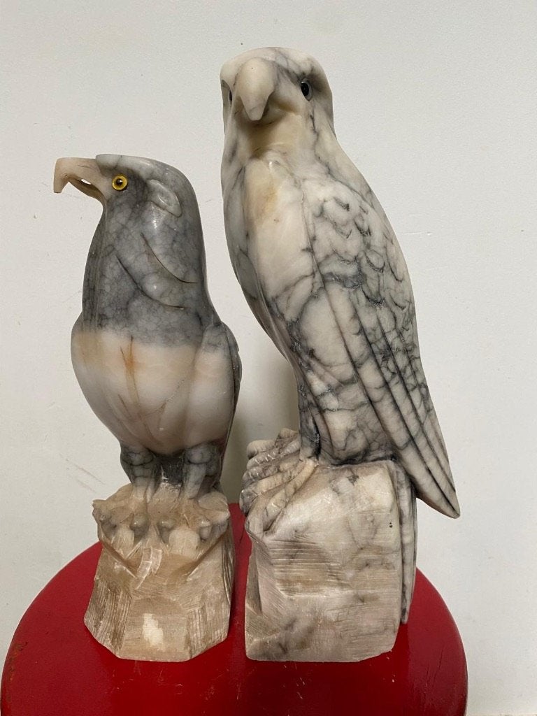 prachtige marmeren vogels, Ophalen, Natuurlijk materiaal, 20 - 50 cm, Beeld