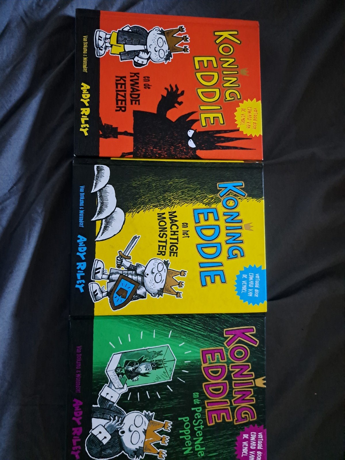 Koning Eddie - Complete serie (3 boeken) - Andy Riley, Boeken, Ophalen, Gelezen, Andy Riley, Fictie algemeen