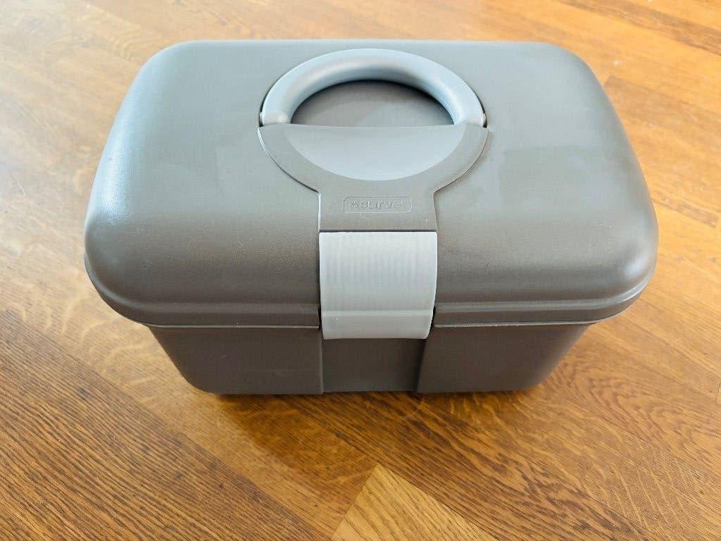 Curver naaibox met tray 18L grijs, Ophalen, Zo goed als nieuw, Overige typen