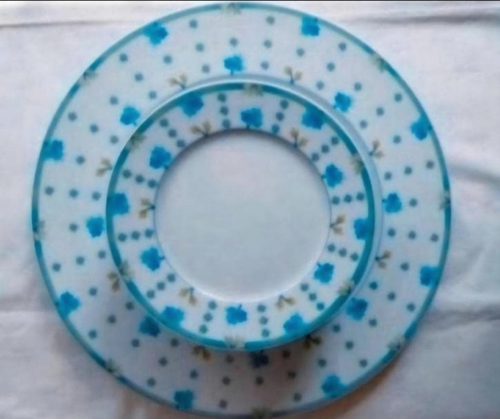 Art Design Germany servies groene Blaadjes - Schaal, Bord, Gebruikt, Overige merken, Keramiek, Ophalen of Verzenden
