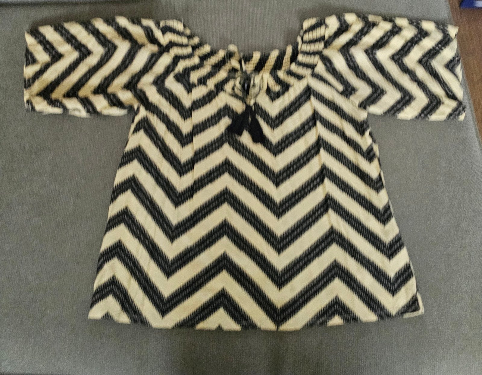 Eksept shirt met zigzagprint en kwastjes, maat S, Kleding | Dames, Zwart, Ophalen of Verzenden, Korte mouw, Eksept