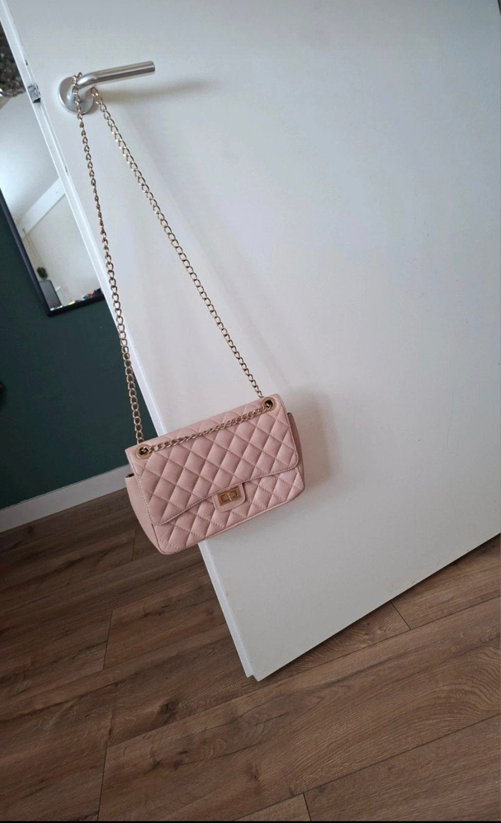 Roze/beige leren cross body Vera Pelle, Ophalen of Verzenden, Zo goed als nieuw, Roze, Schoudertasje