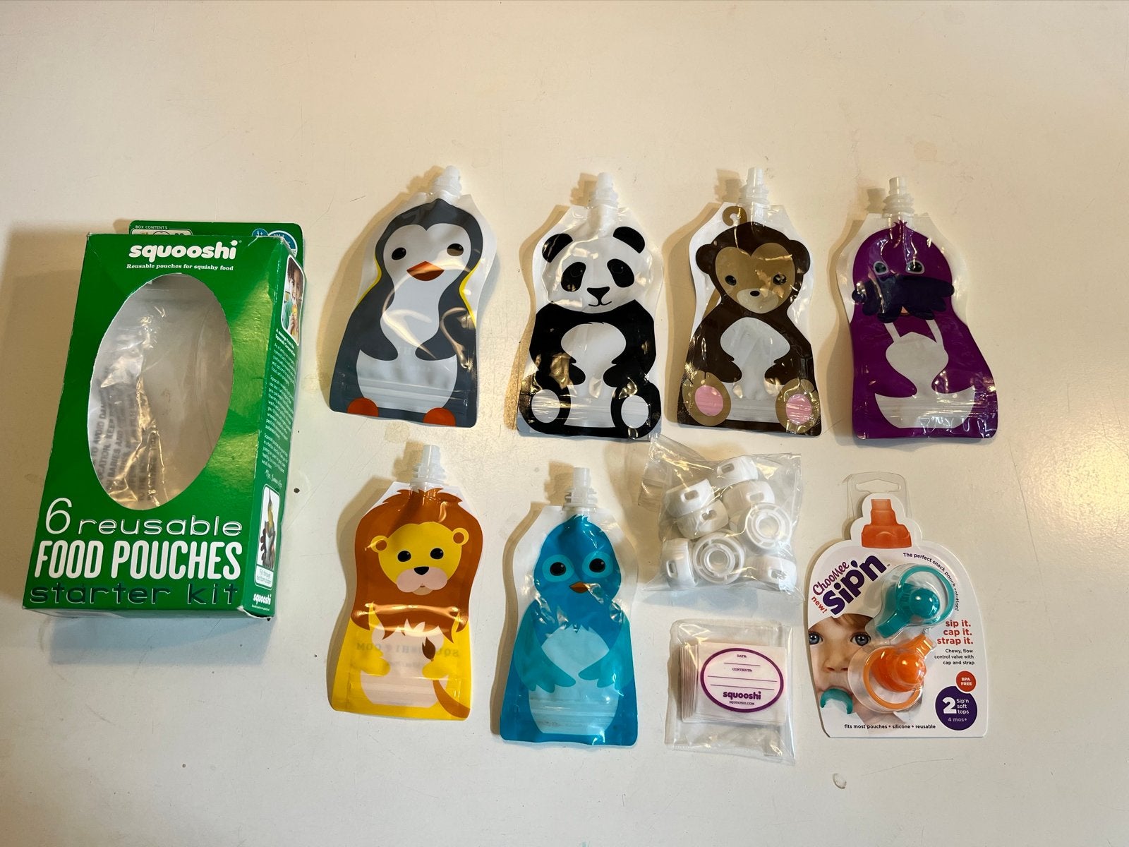 Squooshi Herbruikbare Knijpzakjes - Starter Kit, Overige merken, Bewaarbakje, Ophalen of Verzenden, Zo goed als nieuw