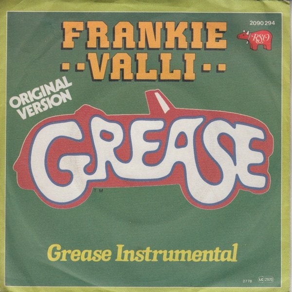 Frankie Valli: Grease / Grease instrumental (Barry Gibb song, Gebruikt, Fotohoes, 7 inch, Ophalen of Verzenden