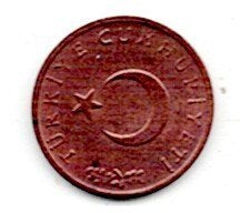 26-1300 Turkije 1 kurush 1971, Ophalen of Verzenden, Midden-Oosten, Losse munt