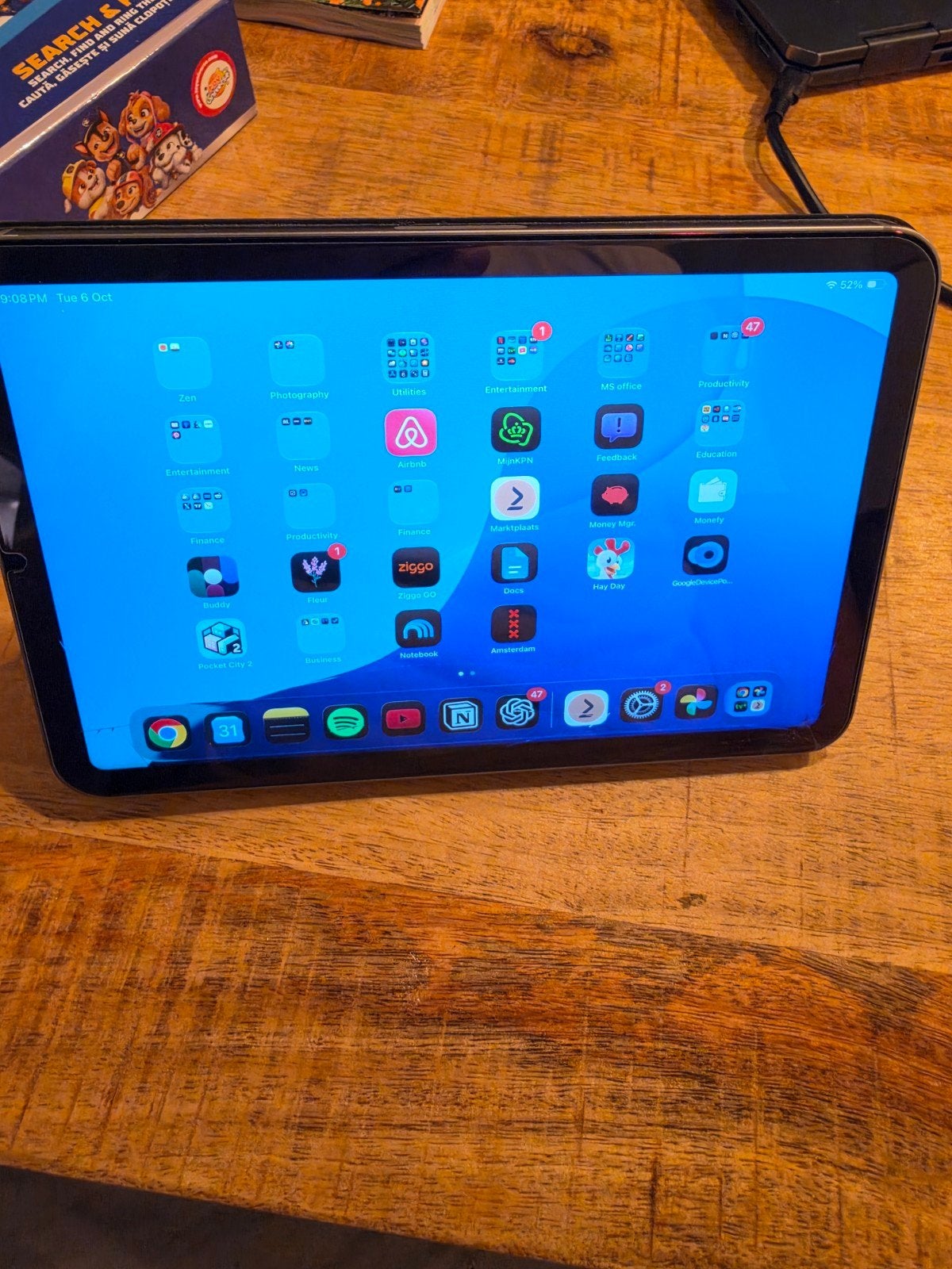 Apple iPad Mini 6e generatie 256GB Wi-Fi + Cellular + Folio, Gebruikt, 8 inch, Ophalen of Verzenden, Grijs