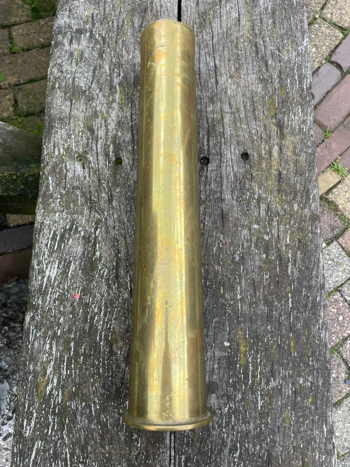 Huls hulzen Nederlandse 7,5 cm Tl flak Duits gebruikt, Verzamelen, Militaria | Tweede Wereldoorlog, Ophalen of Verzenden, Duitsland