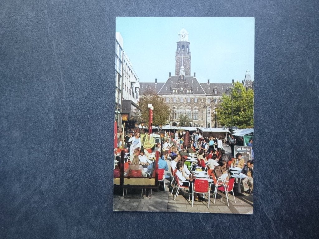 Rotterdam, stadhuisplein/Lord Charley terras 1980, Verzenden, 1980 tot heden, Gelopen, Zuid-Holland