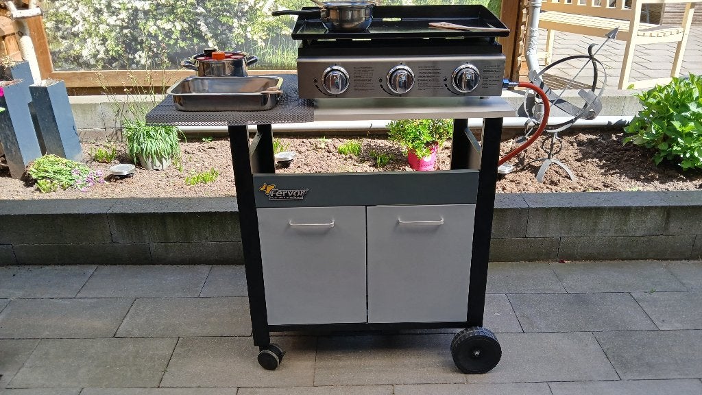 GAS BAKPLAAT GEËMAILLEERD NIEUW, Tuin en Terras, Ophalen, Nieuw, BBQ