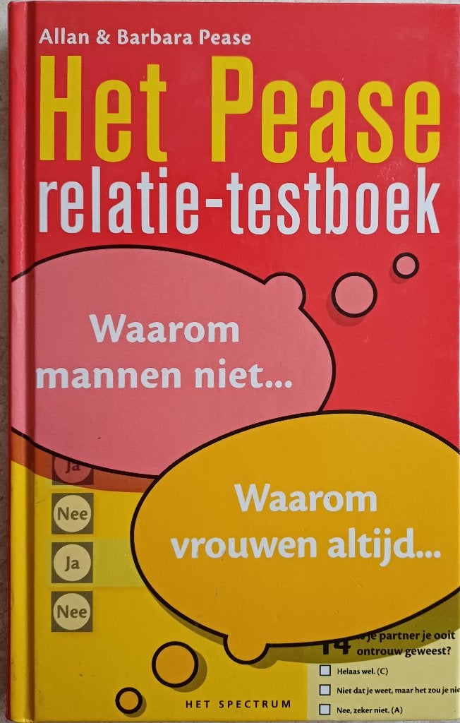 2+1 GRATIS Het Pease relatie-testboek Allan & Barbara Pease, Allan Pease; Barbara Pease, Ophalen of Verzenden, Zo goed als nieuw