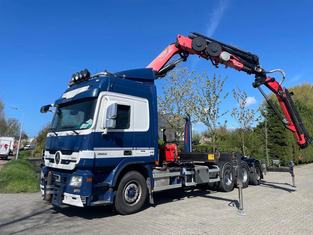 Mercedes-Benz Actros 2655 With Fassi f360 with jib and hook, Auto's, Vrachtwagens, Automaat, Mercedes-Benz, Bedrijf, Diesel