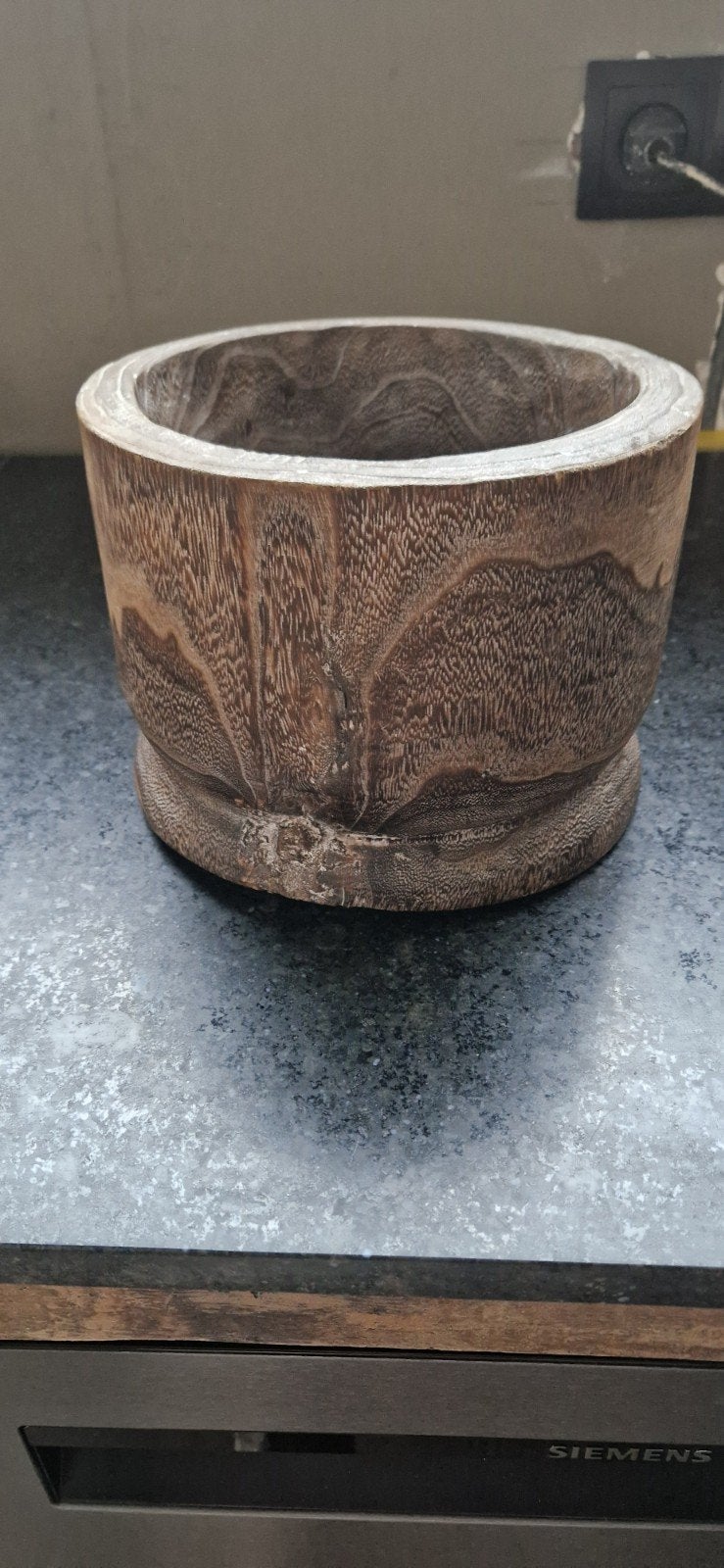 mooie houten pot, vaas, Ophalen of Verzenden, Nieuw