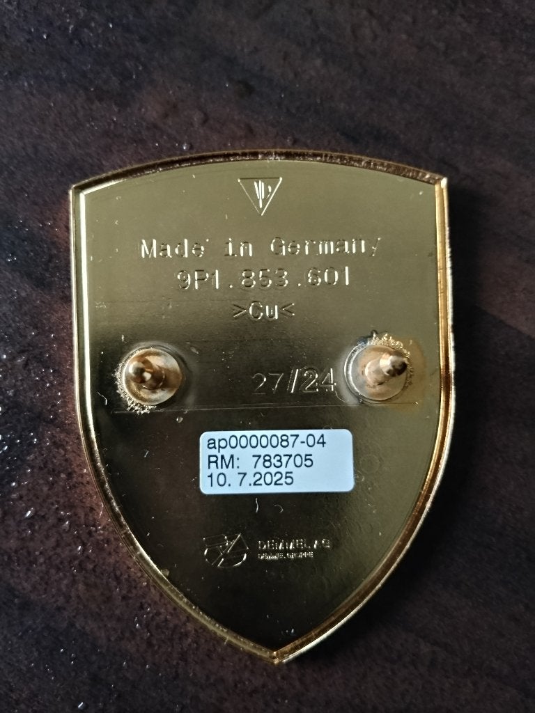 Porsche Emblem mit Dichtung, Ophalen of Verzenden