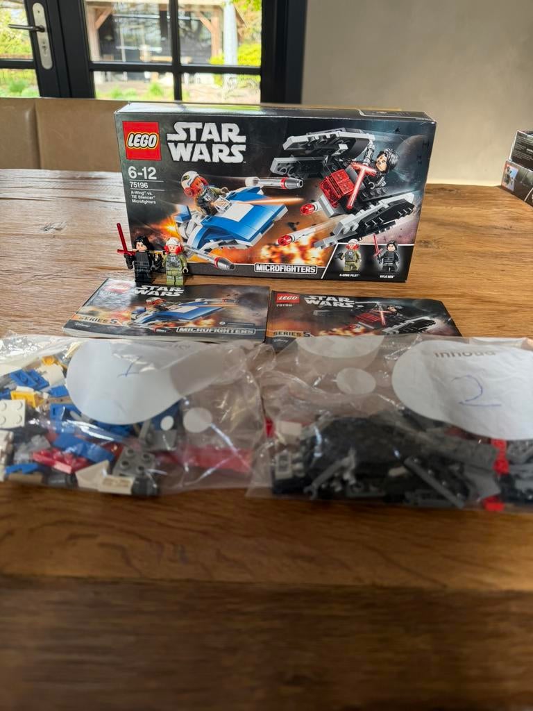Lego starwars set 75196 a-wing vs tie silencer microfighters, Star Wars, Lego, Ophalen of Verzenden, Zo goed als nieuw