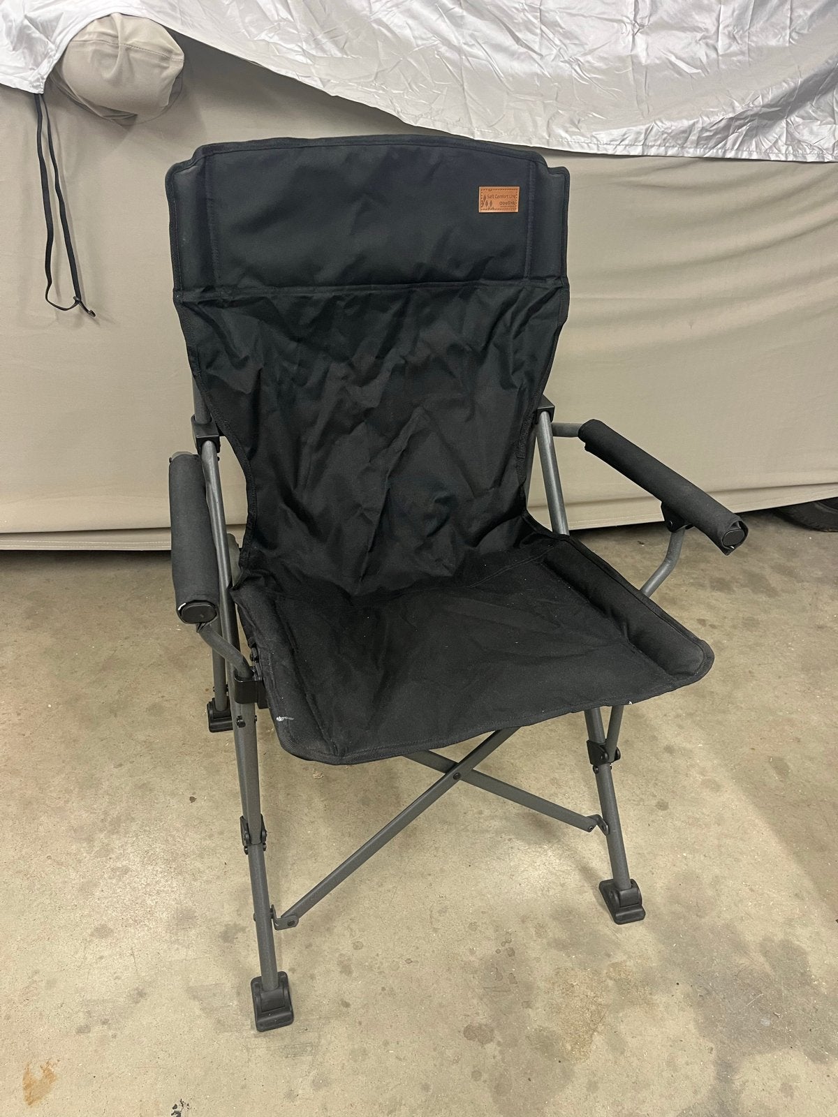 Obelink Chairman Black Campingstoel - 3 stuks beschikbaar, Caravans en Kamperen, Ophalen, Zo goed als nieuw, Campingstoel