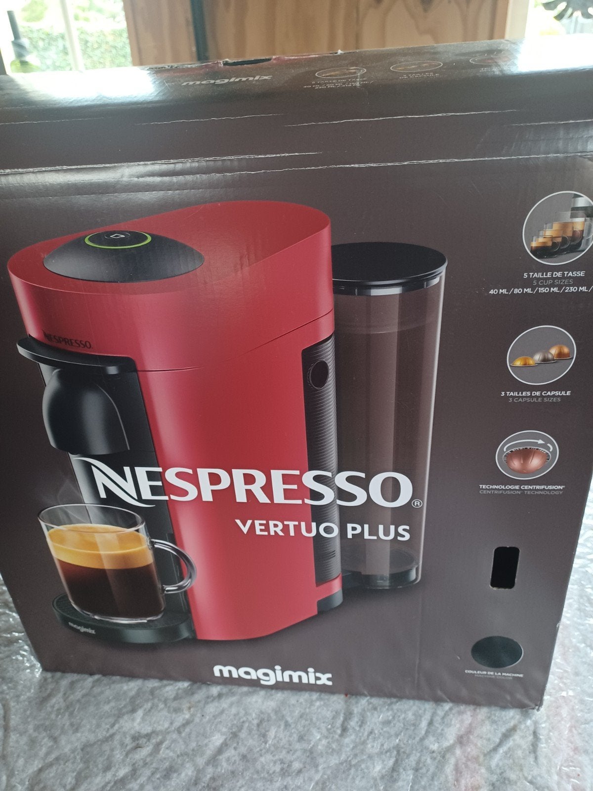 Nespresso Vertuo Plus Magimix Koffiemachine Zwart, 10 kopjes of meer, Ophalen of Verzenden, Koffiepads en cups, Afneembaar waterreservoir