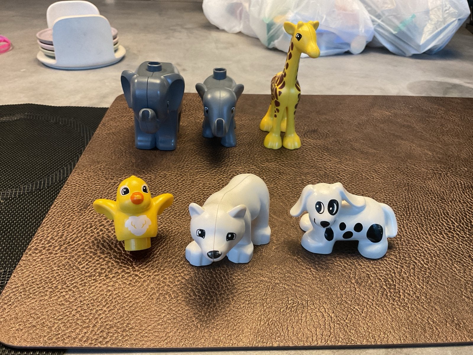 Duplo Dieren: Olifanten, Giraffe, IJsbeer, Hond, Kuiken, Ophalen of Verzenden, Gebruikt, Duplo