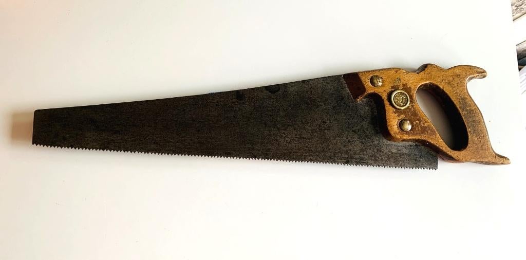 Antieke zaag met "Warranted Superior" medaillon (ca. 1870), Ophalen of Verzenden