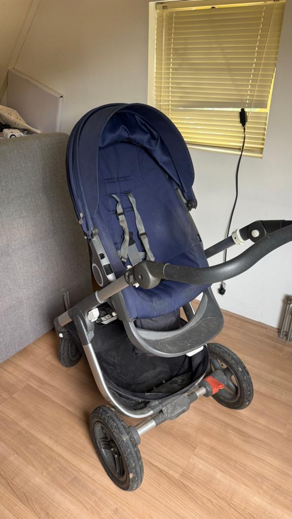 Stokke kinderwagen set met reiswieg, buggy en paraplu, Overige merken, Gebruikt, Ophalen of Verzenden, Combiwagen