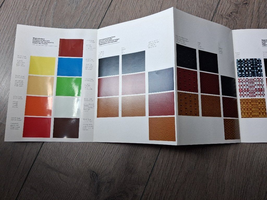 Porsche 1974 kleurenstaal Serien Farben., Ophalen of Verzenden, Gelezen, Overige merken