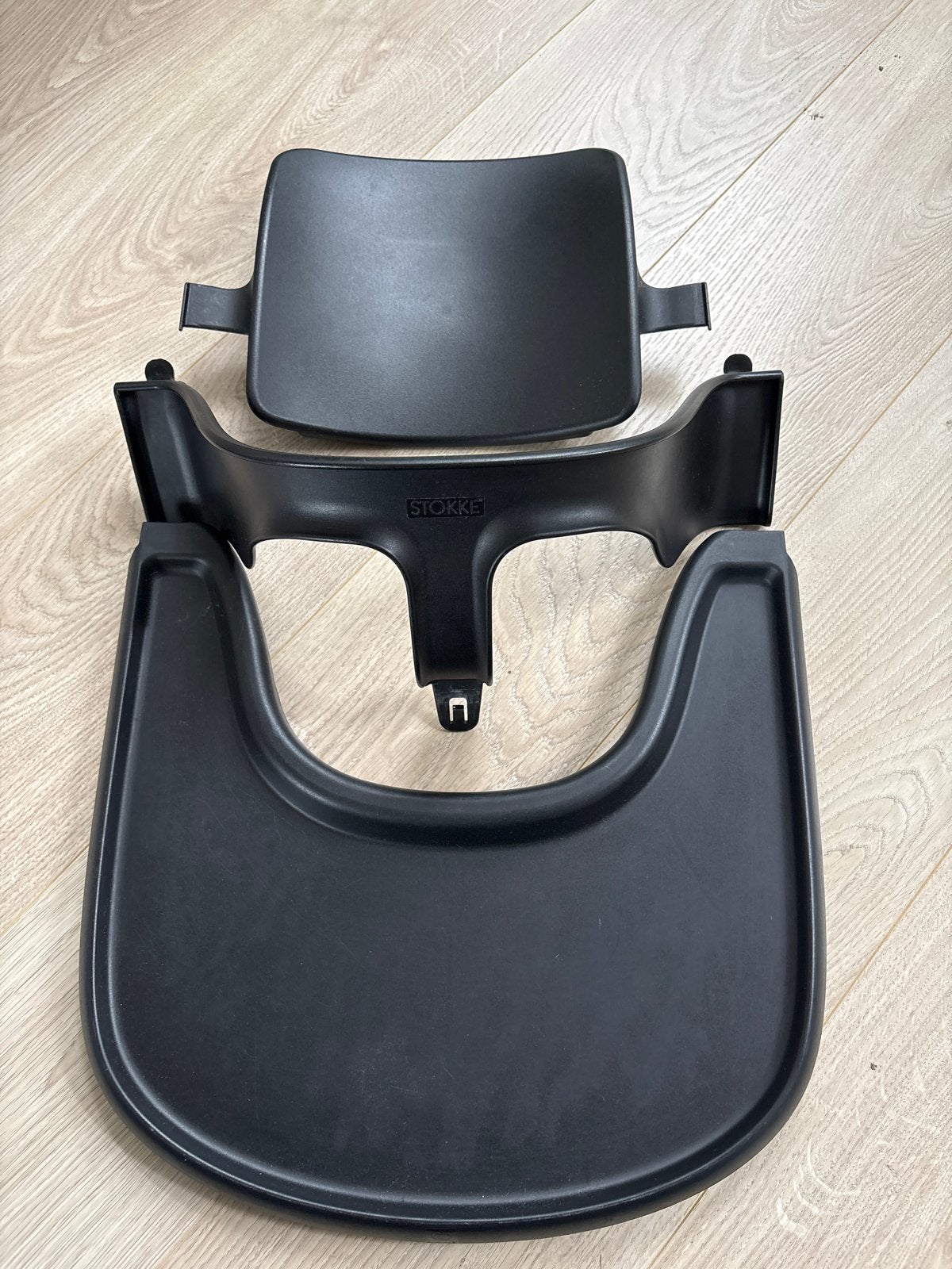 Stokke Tripp Trapp Baby Set en Eetblad - Zwart, Ophalen, Gebruikt, Meegroeistoel, Aanschuifbaar