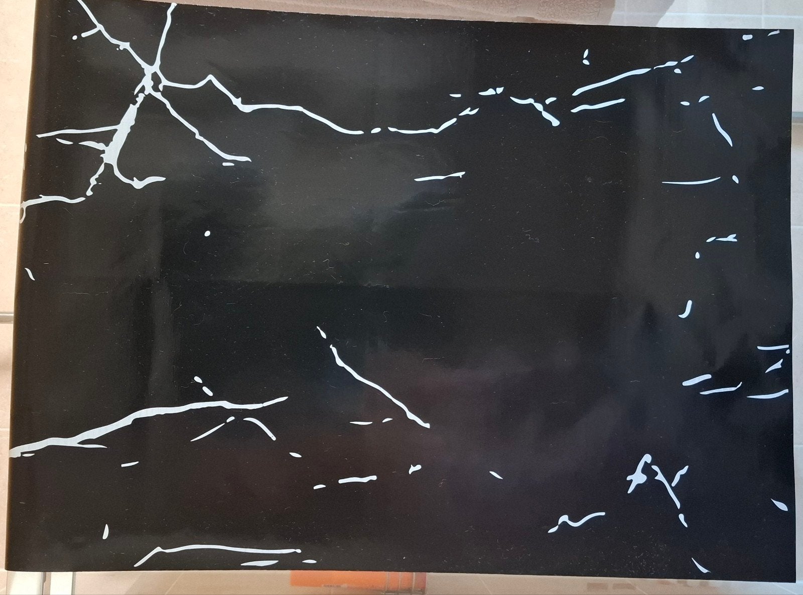 Kookplaat beschermer 52x78 cm - Zwart marmer design, Witgoed en Apparatuur, Kookplaten, Ophalen of Verzenden, Nieuw