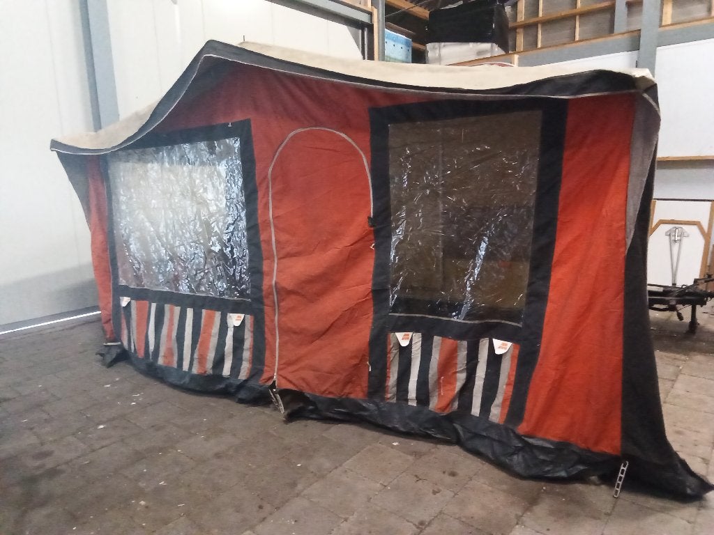 Retro voortent Mehler omloop 850 cm, lees aub tekst, Caravans en Kamperen, Caravan accessoires, Ophalen, Gebruikt