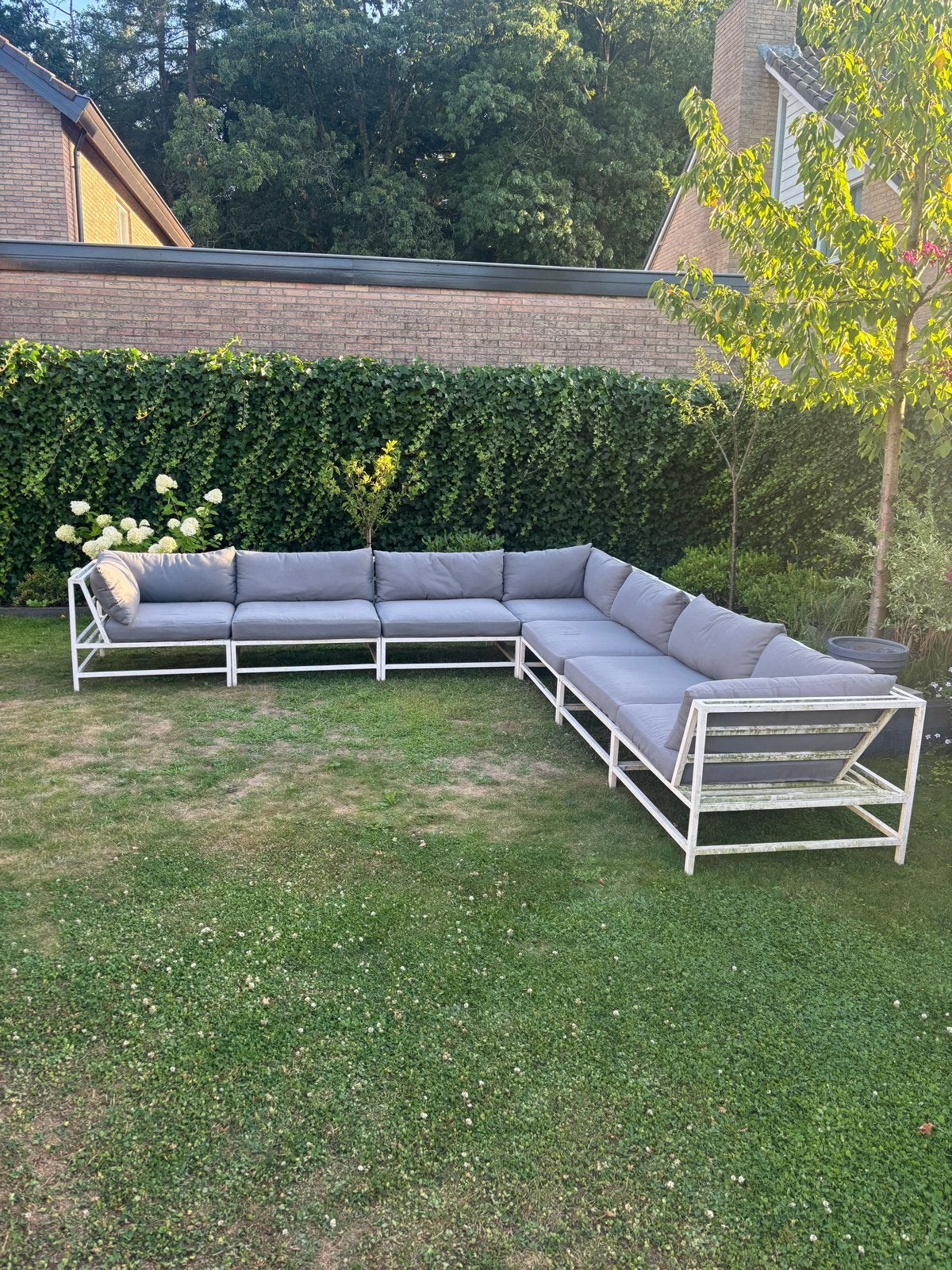 Grote modulaire aluminium loungeset, Ophalen, Gebruikt, Aluminium, Loungeset