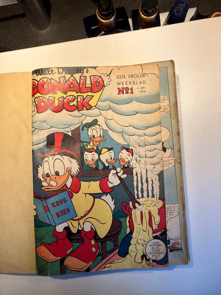Donald Duck 1958 (1e HJ) ingebonden - Zeldzaam!, Gelezen, Complete serie of reeks, Walt Disney, Ophalen of Verzenden
