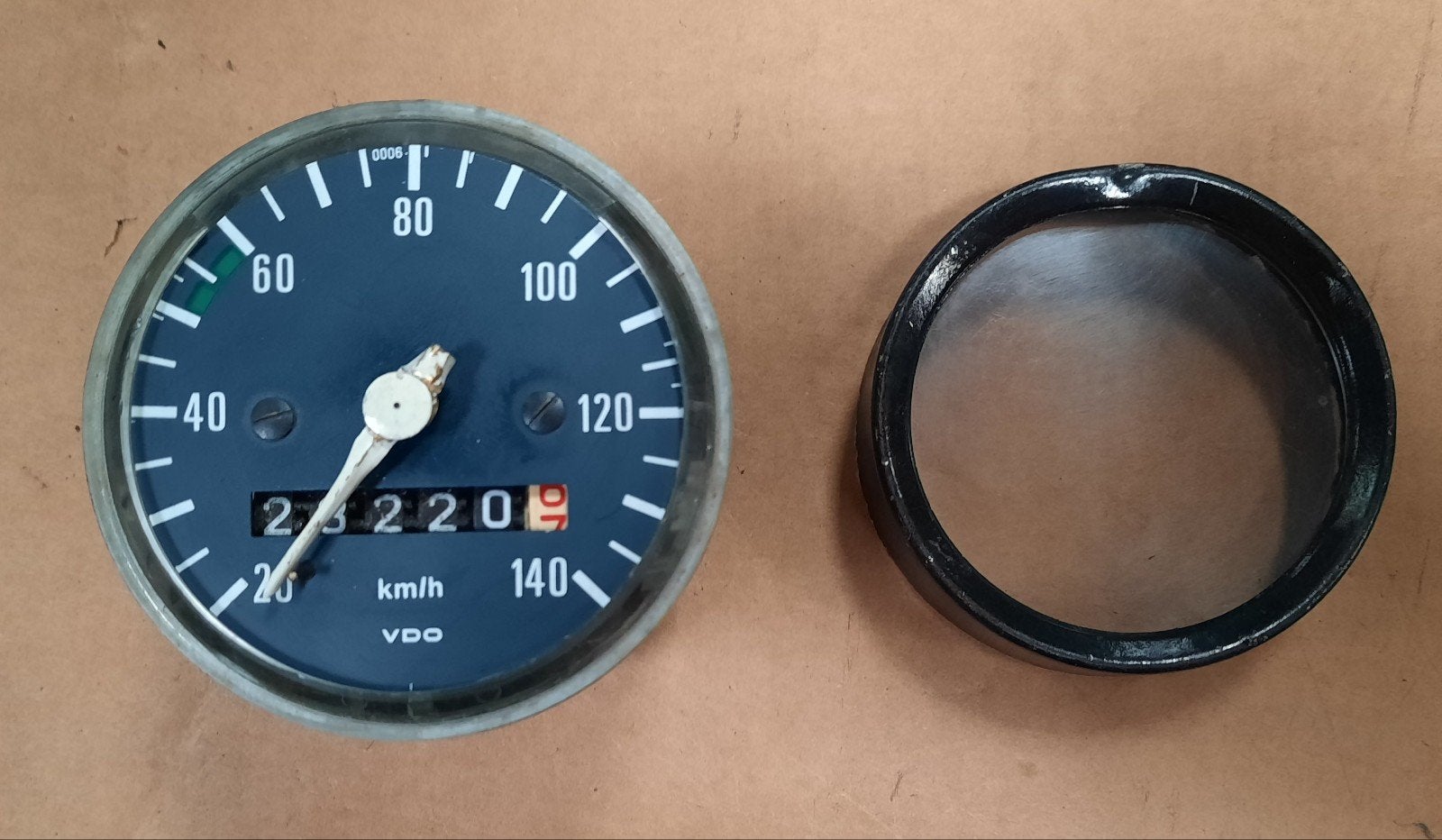 Zündapp km-teller 80mm t/m 140km/h, Ophalen of Verzenden, Gebruikt, Overige typen