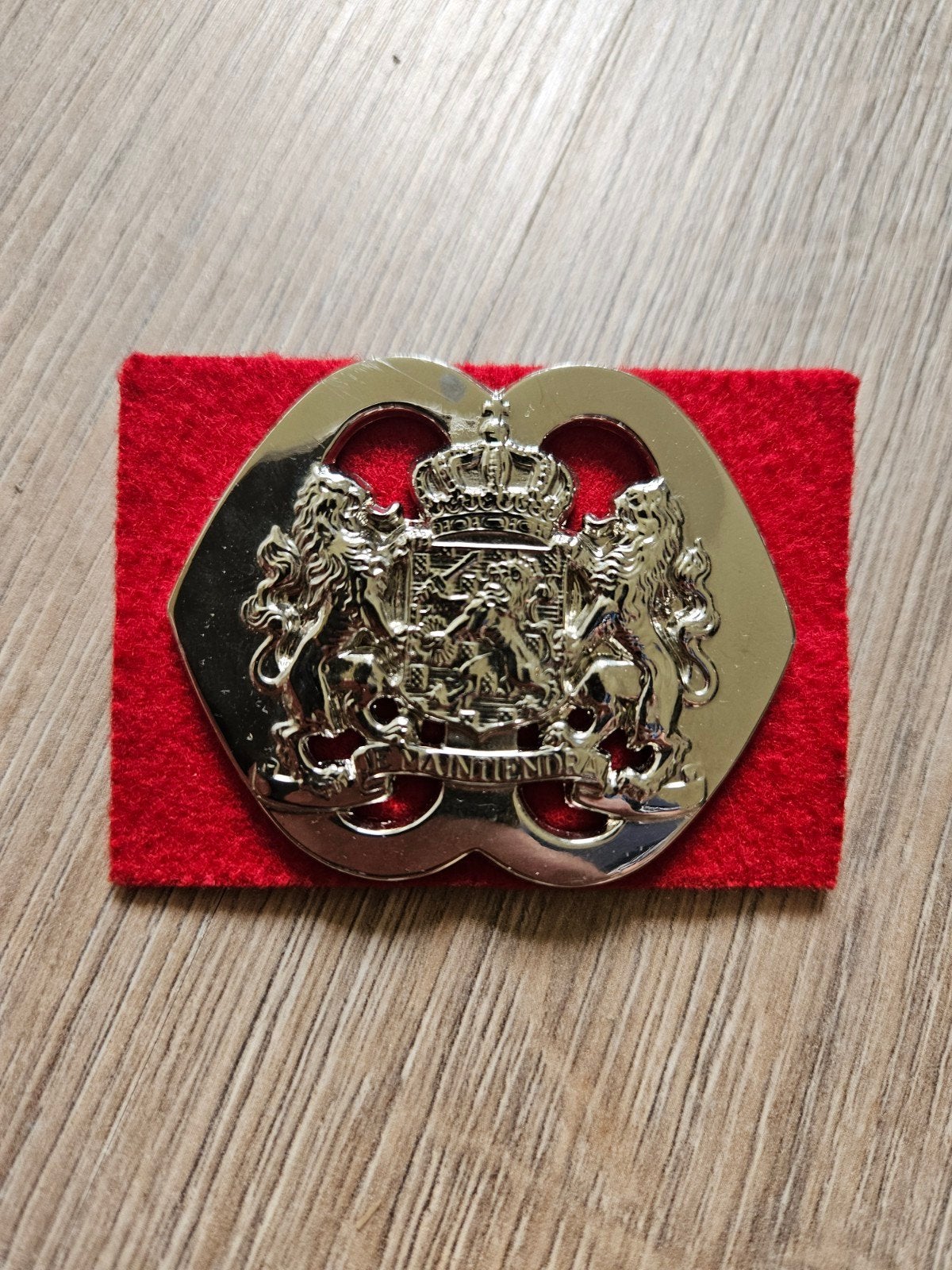 Baretembleem, Nationale Reserve, Verzamelen, Ophalen of Verzenden, Landmacht, Nederland, Embleem of Badge