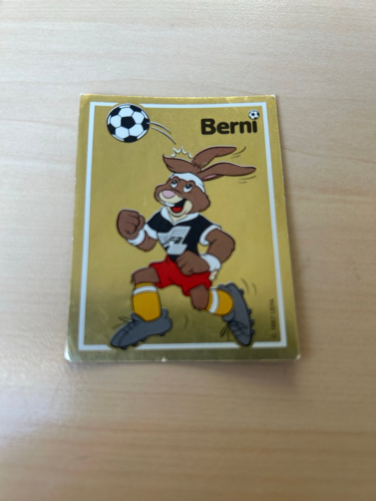 Panini EURO 88 sticker Berni voetbal konijn, Ophalen of Verzenden, Gebruikt, Sport
