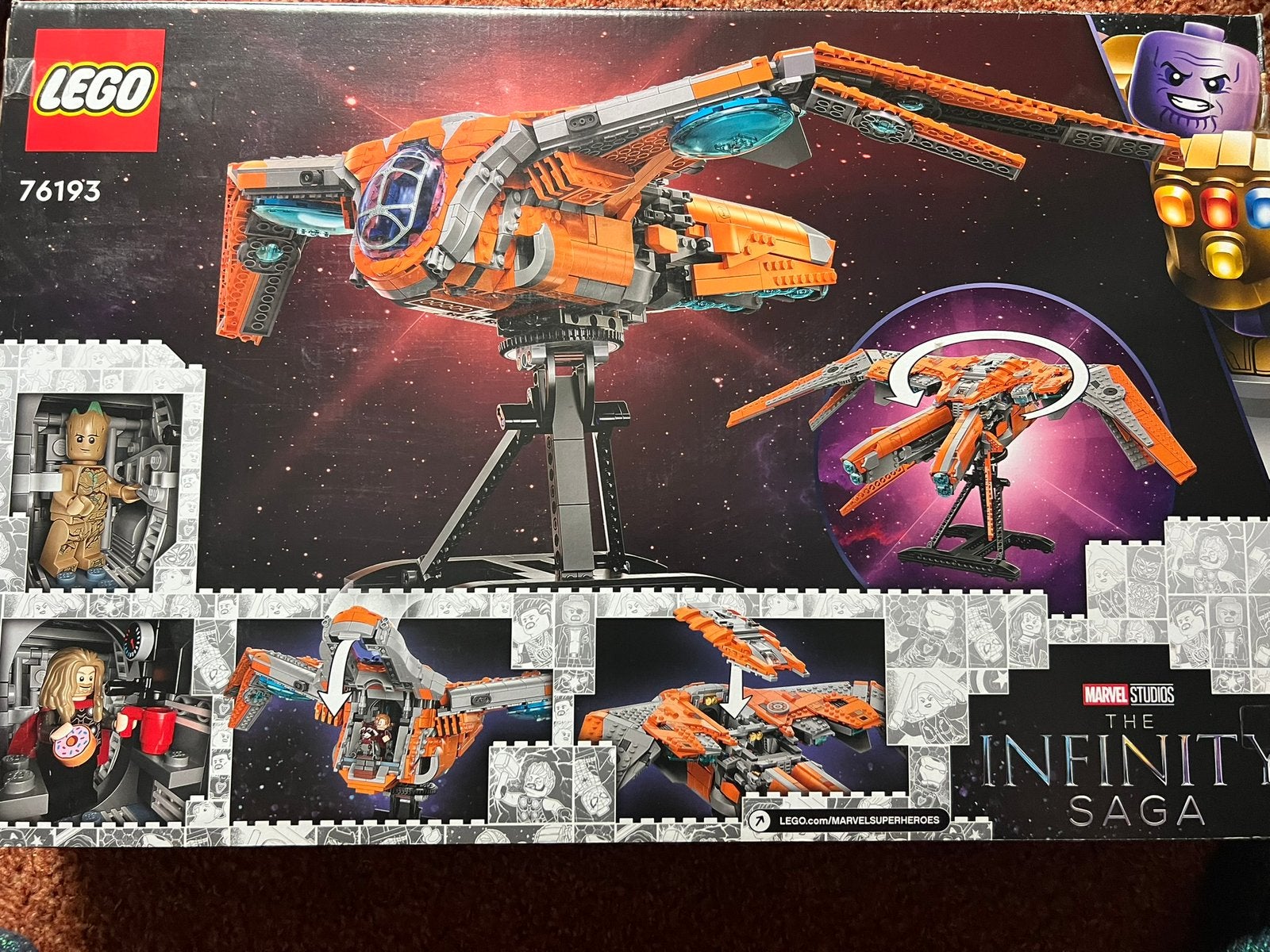 LEGO 76193 Guardians of the Galaxy Avengers ruimteschip, Kinderen en Baby's, Marvel, Lego, Nieuw, Ophalen of Verzenden