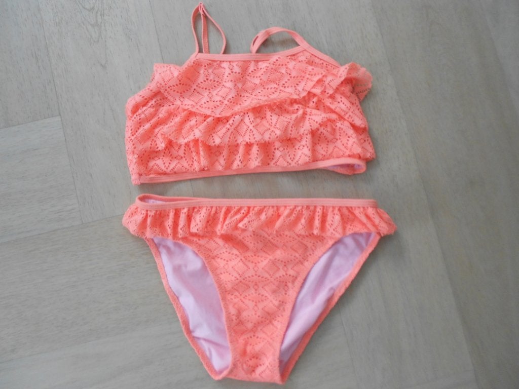 B Nosy zalm/koraal kleurige bikini, maat 158/164., B. Nosy, Sport- of Zwemkleding, Zo goed als nieuw, Verzenden