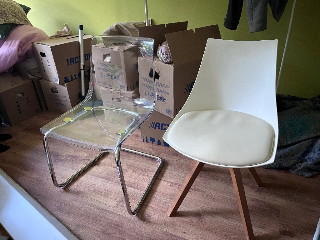Eetkamerstoelen, Ophalen, Gebruikt, Twee, Wit