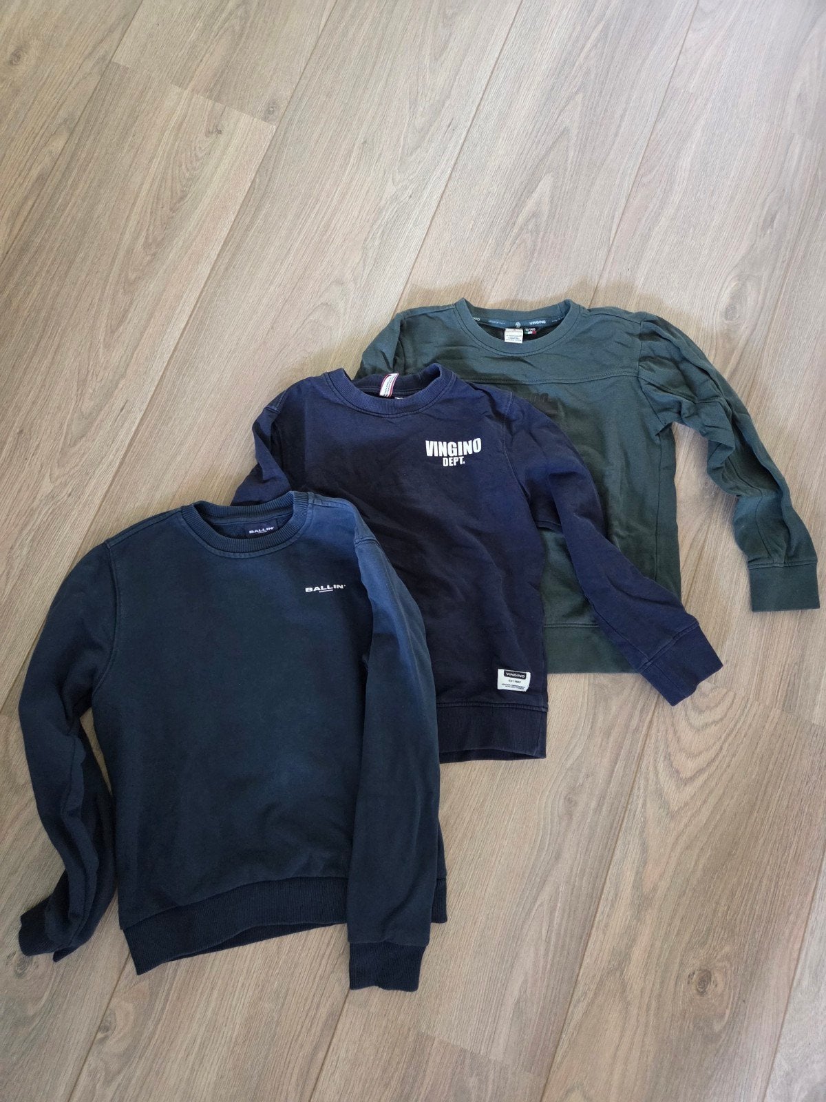 3 Sweaters maat 140 Vingino en Ballin met print op voorzijde, Gebruikt, Vingino, Ballin, Trui of Vest, Ophalen of Verzenden